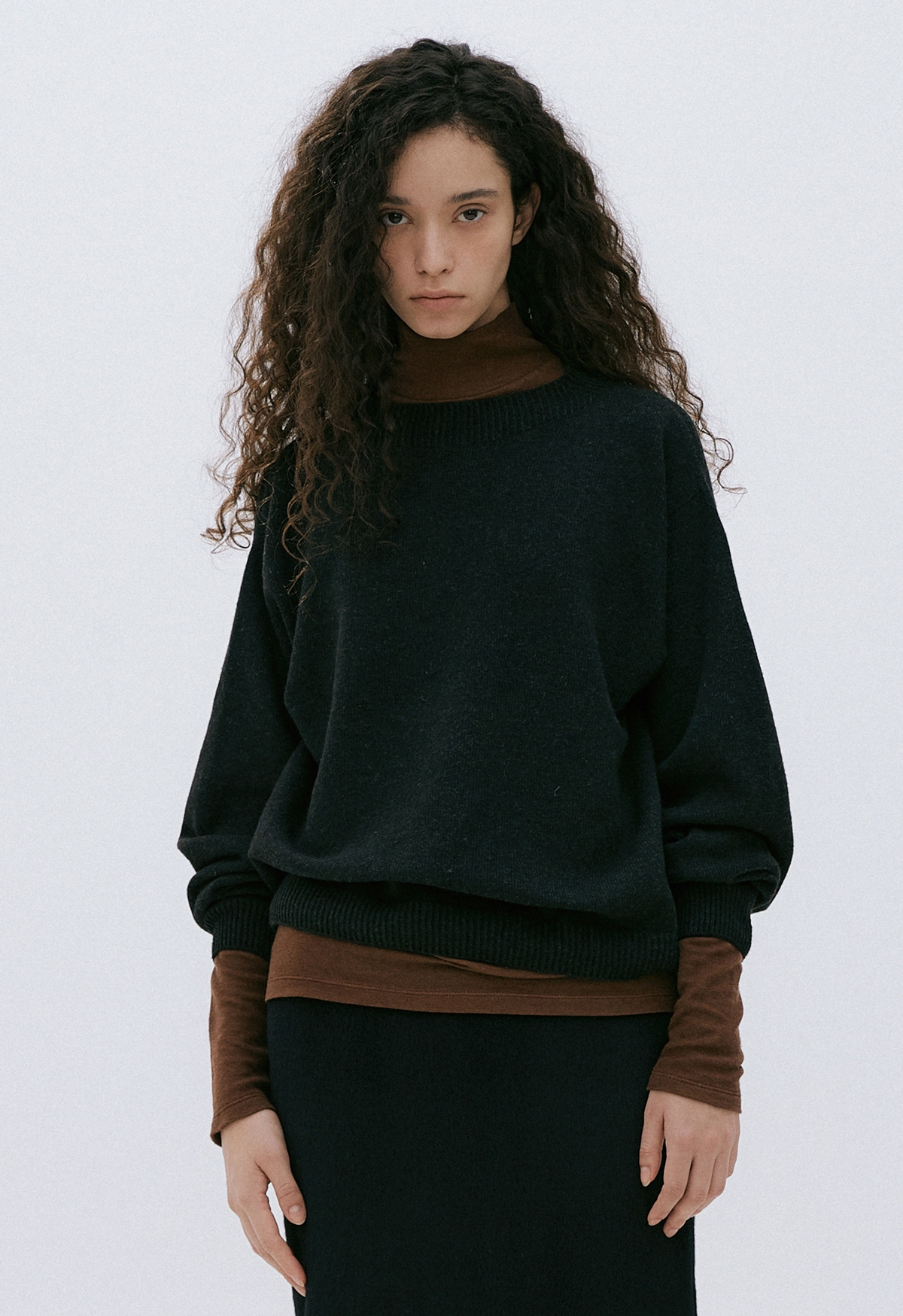 THE NEW CASHMERE WOOL KNIT- BLACK