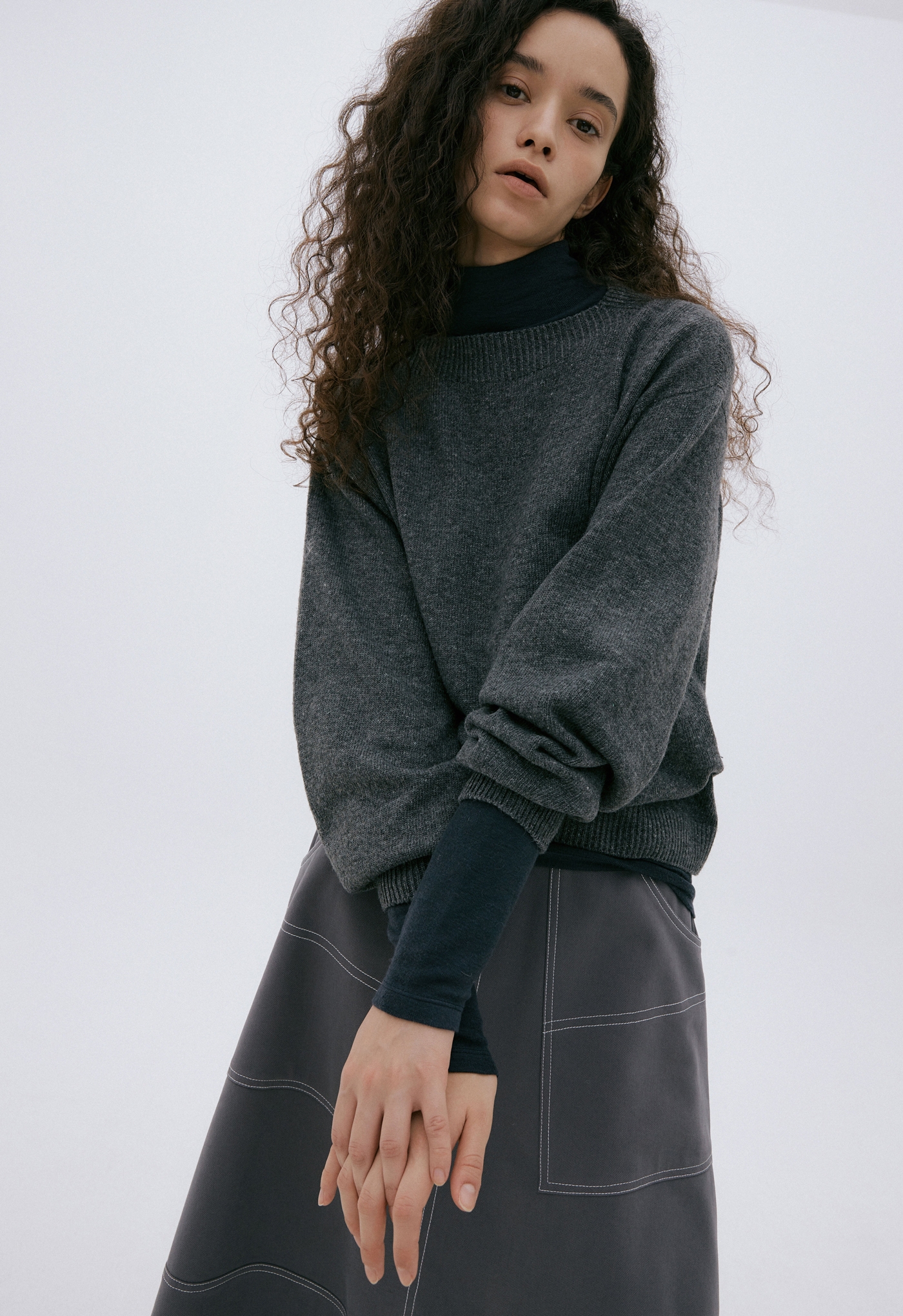 THE NEW CASHMERE WOOL KNIT - GREY